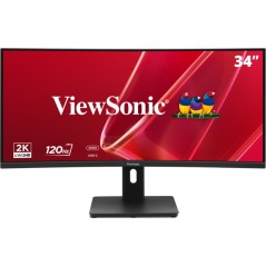 ViewSonic VA3420C-2 34" UltraWide 3440 x 1440 Monitor - Stunning 120Hz Display, Immerse Yourself in Vibrant, High-Quality Visual